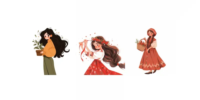 Cottagecore Characters generated by undefined