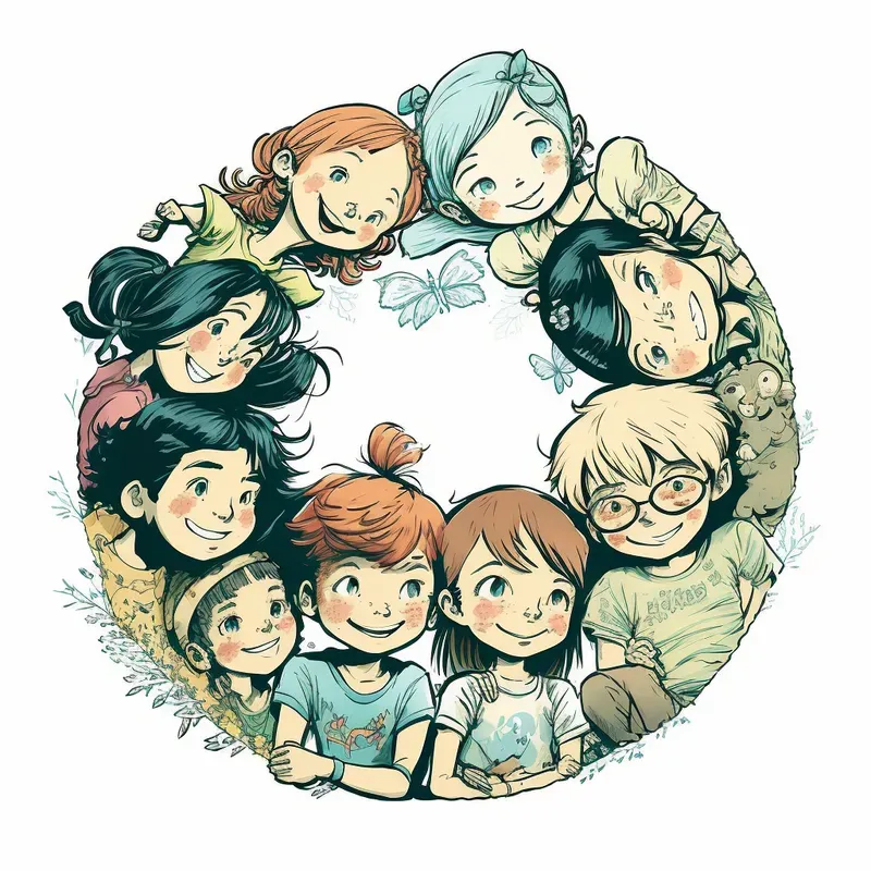 Cute Circle Time Illustrations