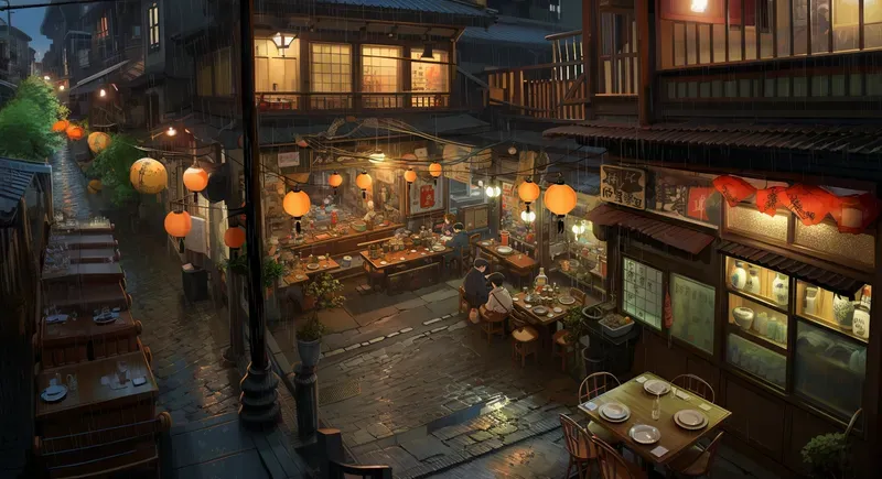 Ghibli Style Landscape Scenes
