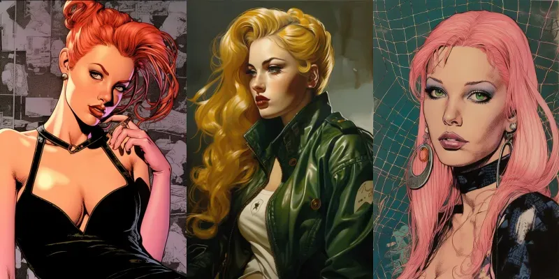 Comic Book Character Designs generated by undefined