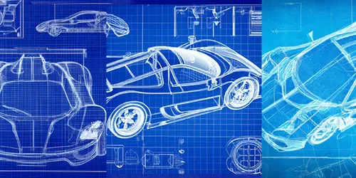 Supercar Blueprints generated by dalle