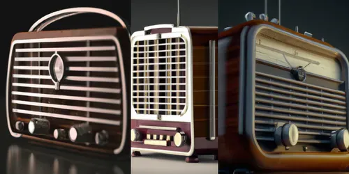 Retro Radios generated by dalle