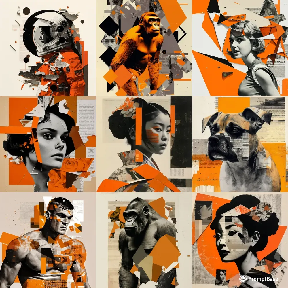 Abstract Vintage Collages