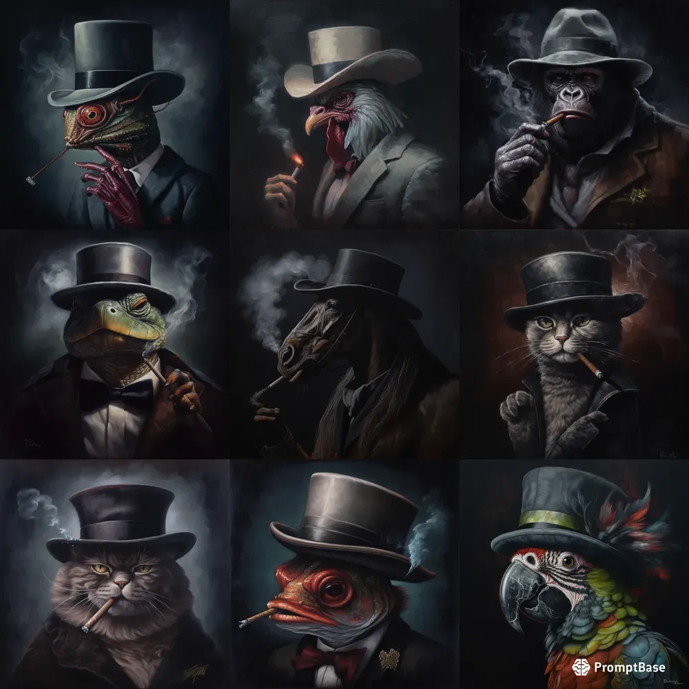 Gangster Animal Portraits