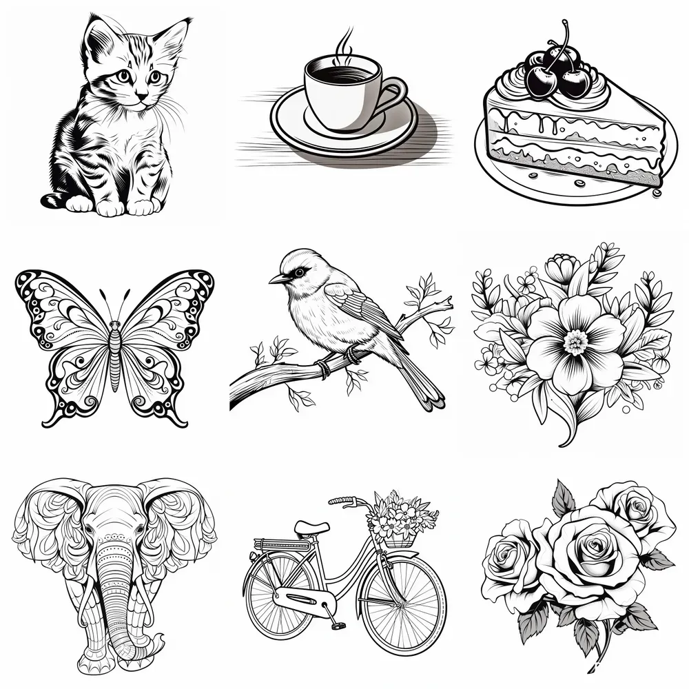 Very Simple Coloring Pages