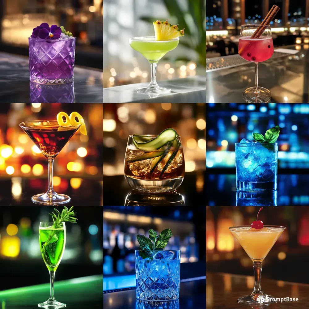 Elegant Cocktail Creations For Menus