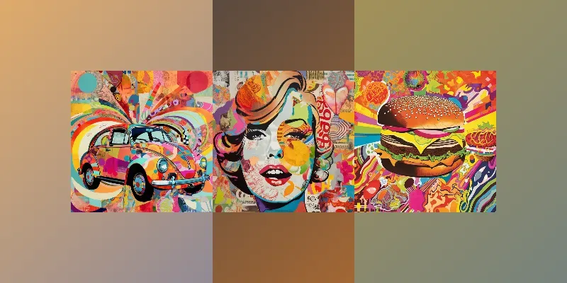 Asymmetrical Pop Collages generated by undefined