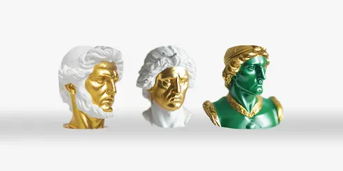Golden Marble Busts generated by dalle