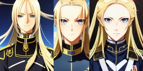 Anime Young Female Military Character generated by stable-diffusion