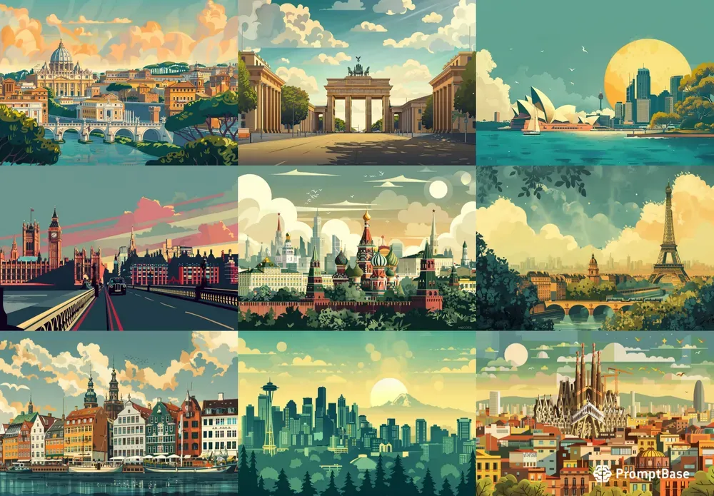 Vintage Postcards Of Famous Cities