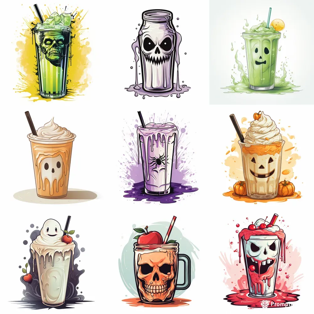 Halloween Drinks Illustrations