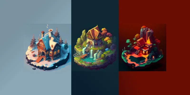 Isometric Fantasy Home generated by undefined