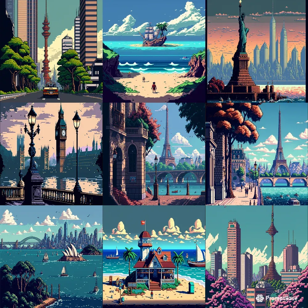 Places In Pixel Art