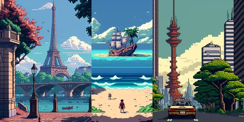 Places In Pixel Art generated by undefined