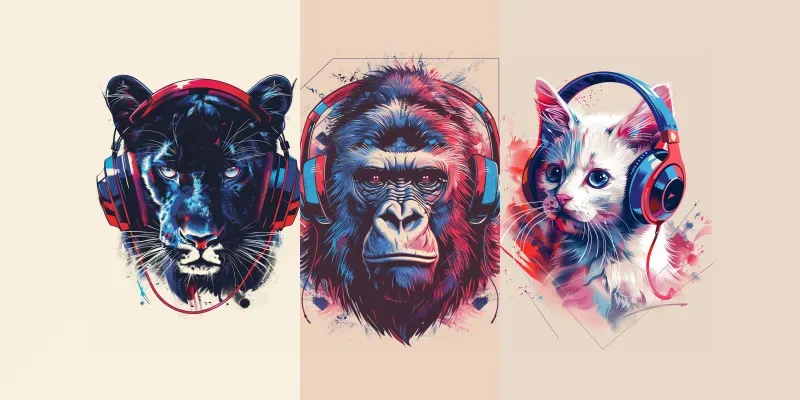 Animals Listening To The Music generated by undefined