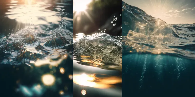 Water Photographies generated by undefined