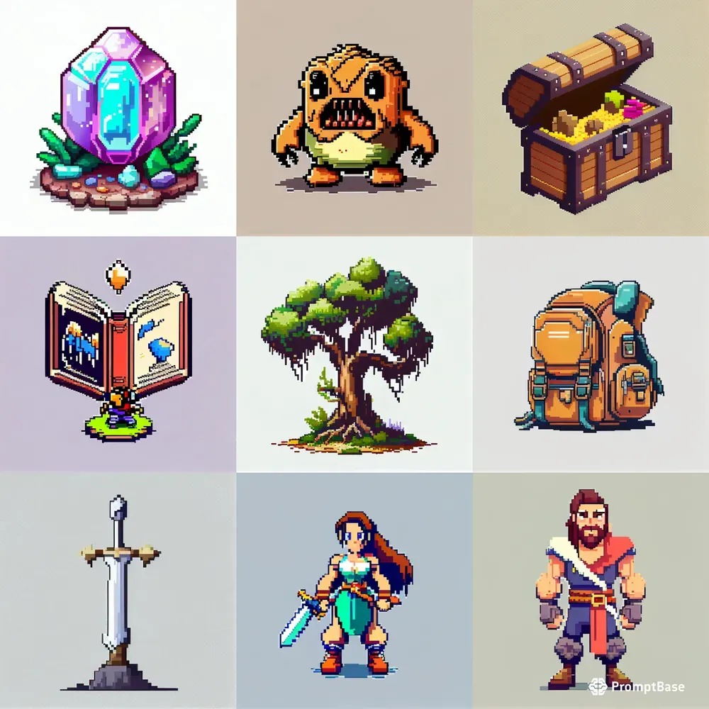 Pixel Video Game Designs