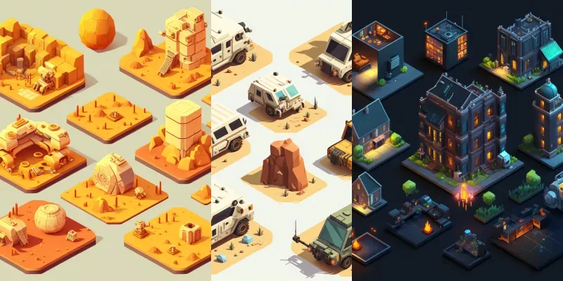 Isometric Sprites - 2D Game Assets Universal Kits generated by undefined