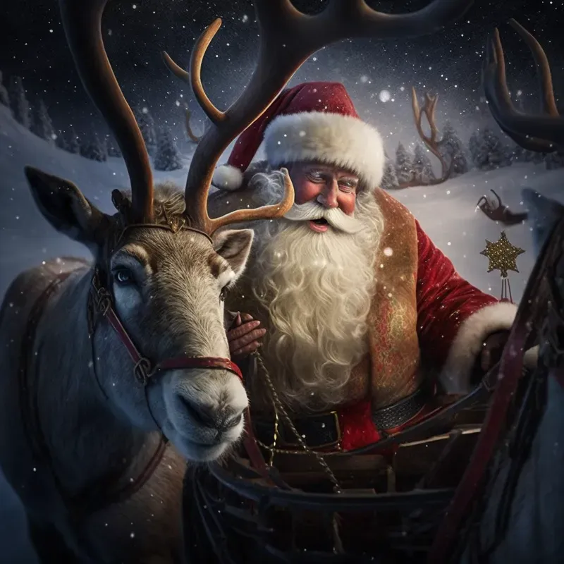 Santas And Rudolphs