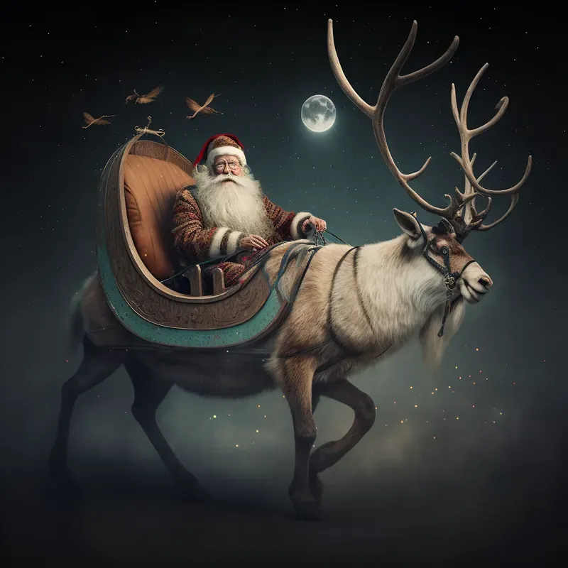 Santas In A Sleigh