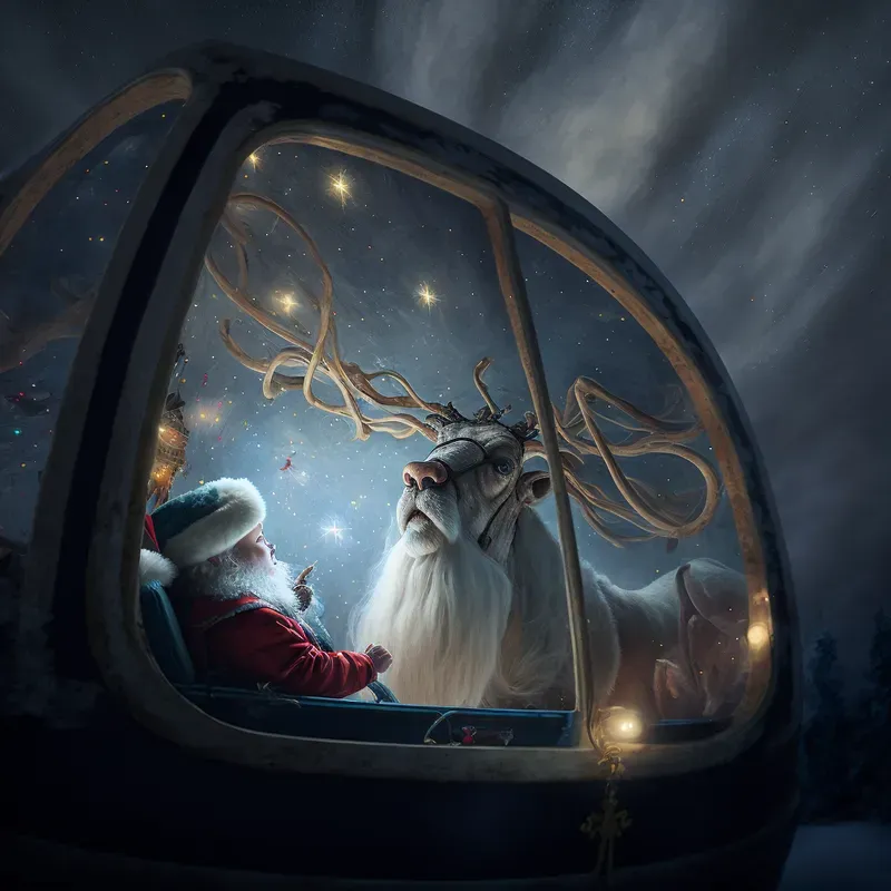 Santas In A Sleigh