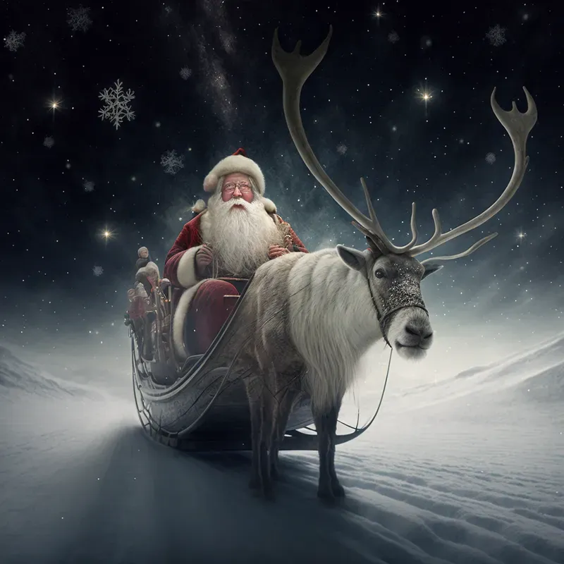 Santas In A Sleigh