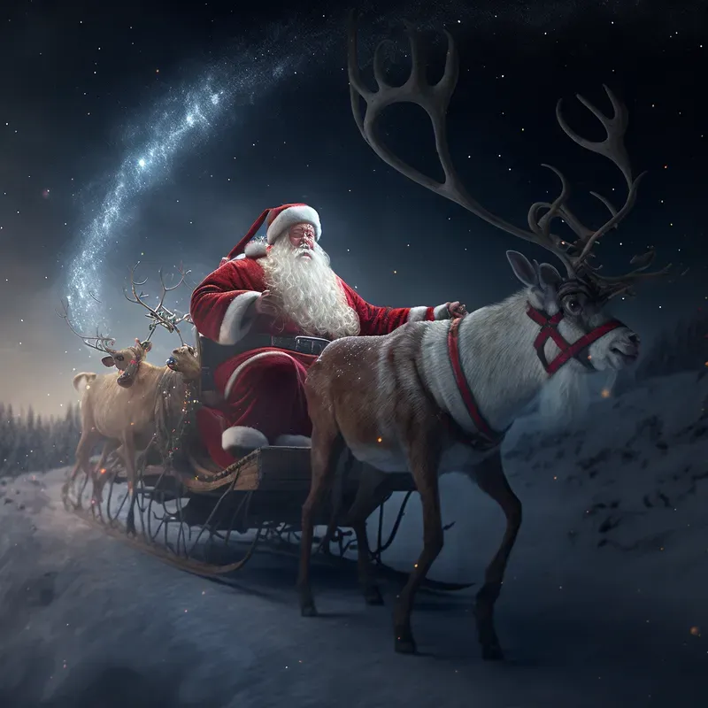 Santas In A Sleigh