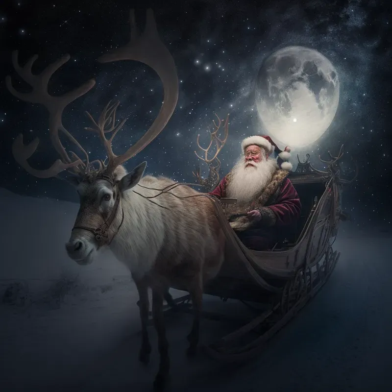Santas In A Sleigh