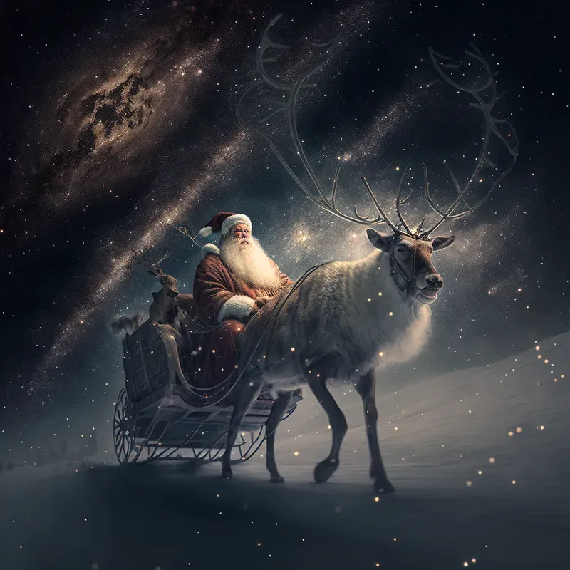 Santas In A Sleigh