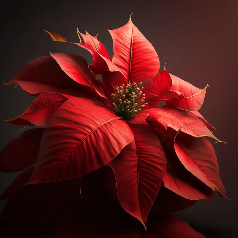 Christmas Poinsettias Close Ups For Holidays