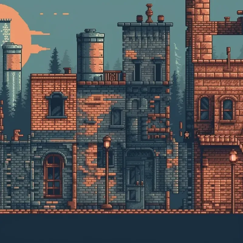 Pixel Art 8bit Old Game Environments