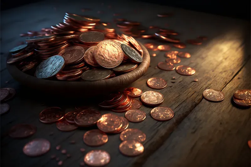Coins Money Piles