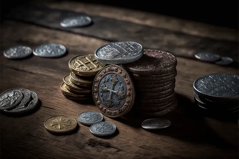Coins Money Piles