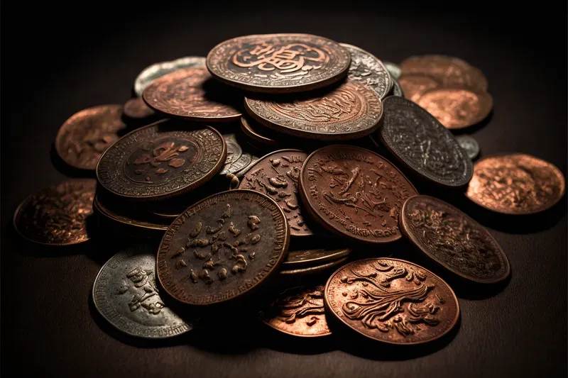 Coins Money Piles