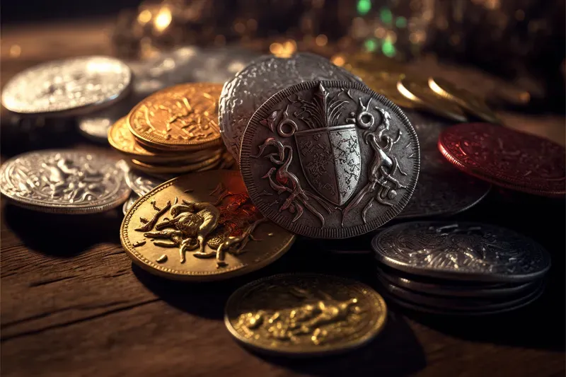 Coins Money Piles