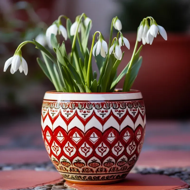 Little Plants And Flowers In Pots