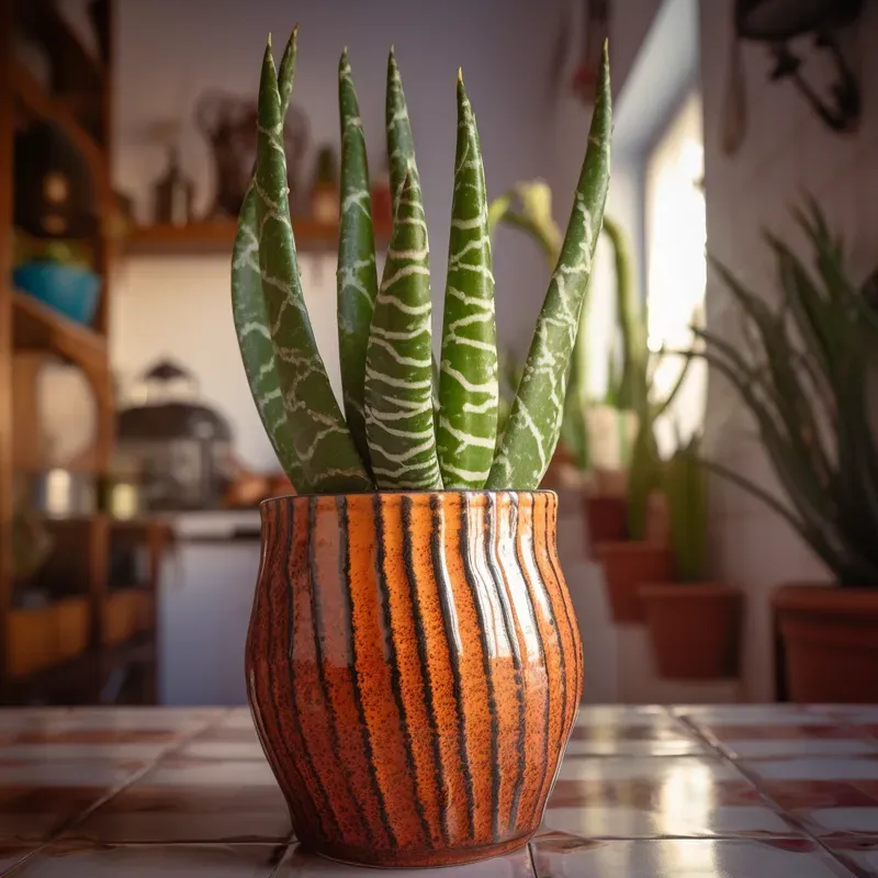 Little Plants And Flowers In Pots