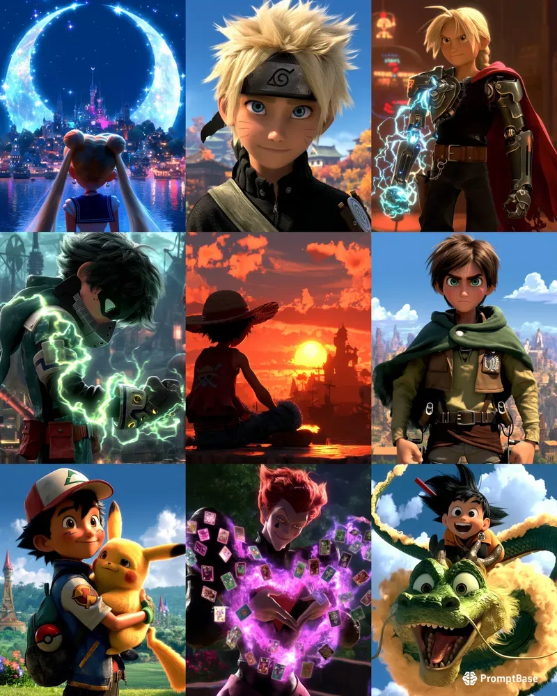 Anime Pixar 3D Characters