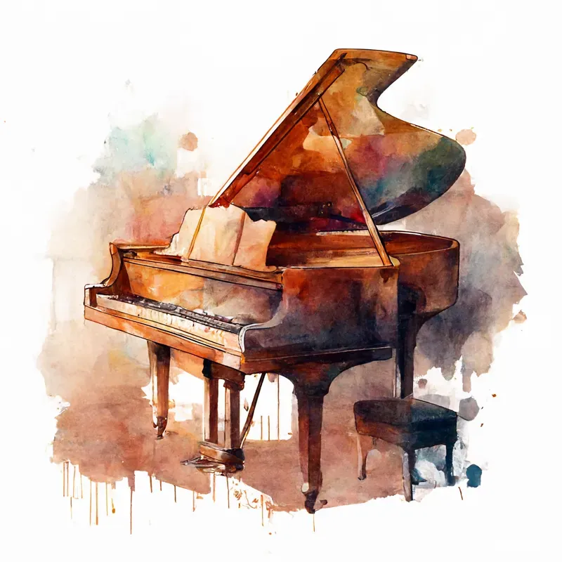 Watecolor Musical Instruments
