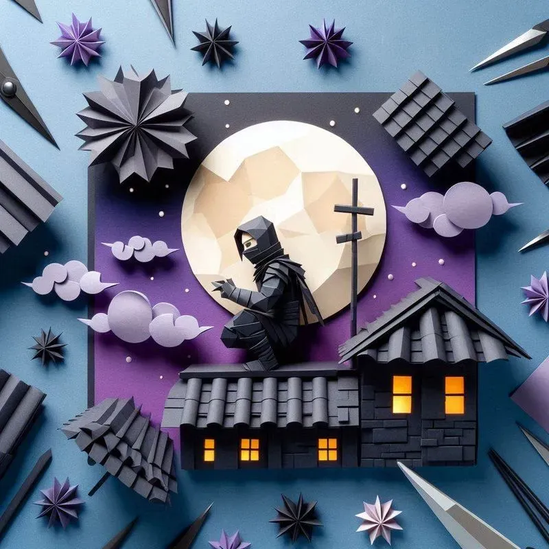 Origami Anime Character Scenes