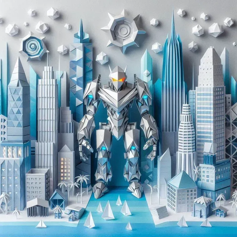 Origami Anime Character Scenes