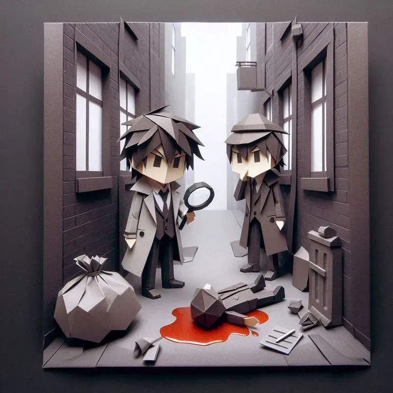 Origami Anime Character Scenes
