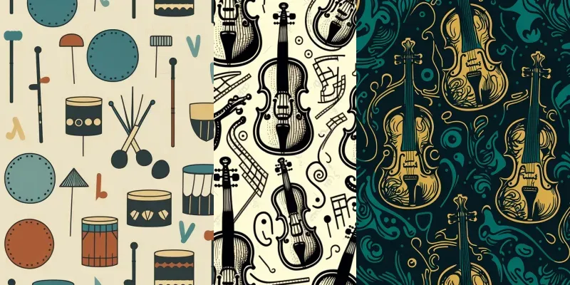 Styled Musical Instrument Patterns generated by undefined
