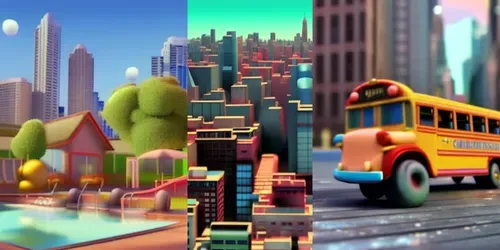 Soft Cartoon Illustrations 3D generated by stable-diffusion