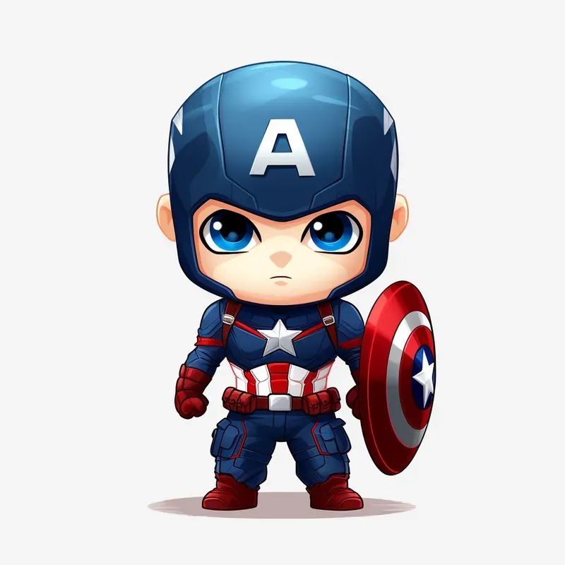 Cute Marvel Characters In Cartoon Style