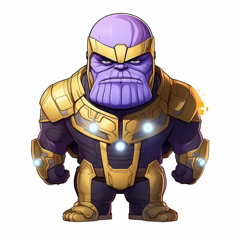 Cute Marvel Characters In Cartoon Style