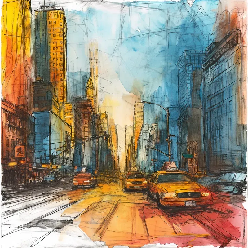 Colored Pen Sketches