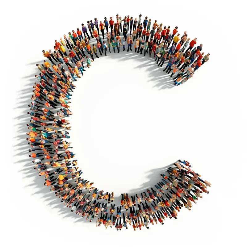Alphabets With Letters Made Of People