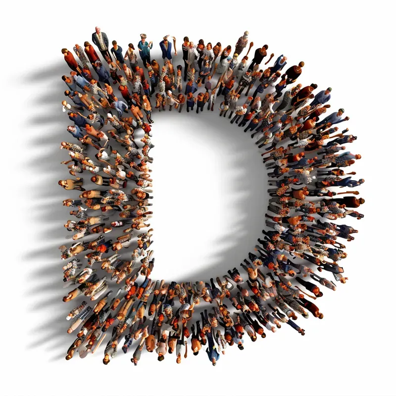 Alphabets With Letters Made Of People