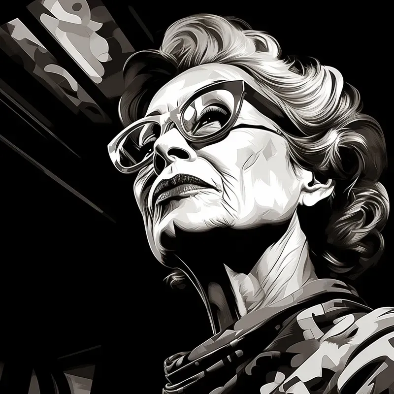 Portrait Black And White Noir Comics
